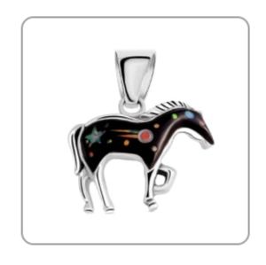 Santa Fe style Horse pendant